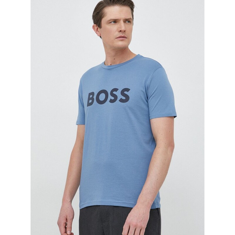 Boss Orange Bavlněné tričko BOSS BOSS CASUAL s potiskem