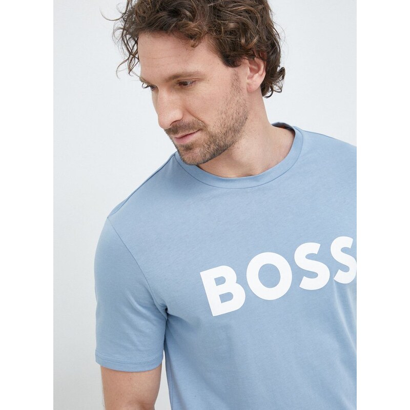 Boss Orange Bavlněné tričko BOSS BOSS CASUAL s potiskem