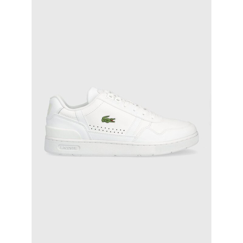 Kožené sneakers boty Lacoste bílá barva