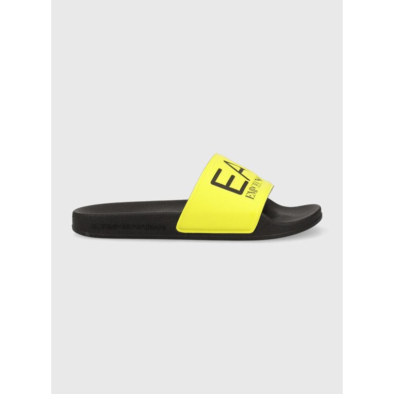 Pantofle EA7 Emporio Armani žlutá barva