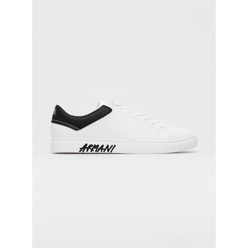 Kožené sneakers boty Armani Exchange bílá barva