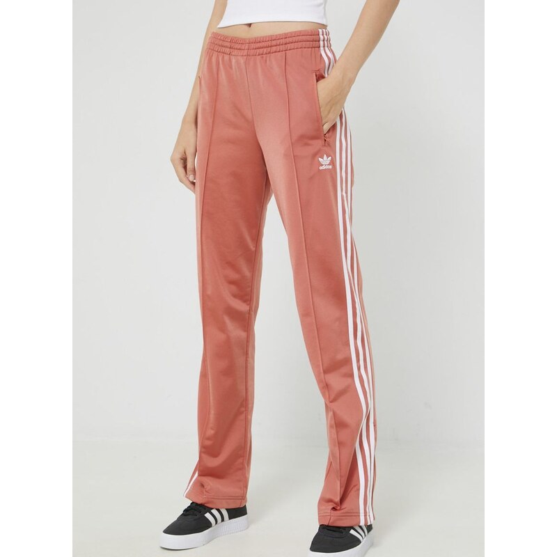 Tepláky adidas Originals dámské, oranžová barva, s aplikací