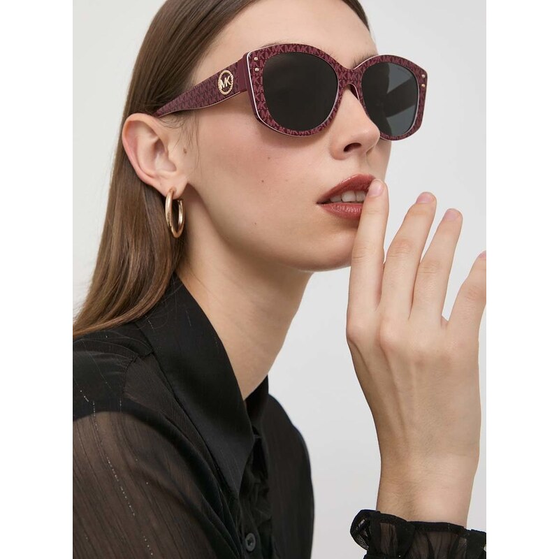 Sluneční brýle Michael Kors CHARLESTON dámské, vínová barva, 0MK2175U