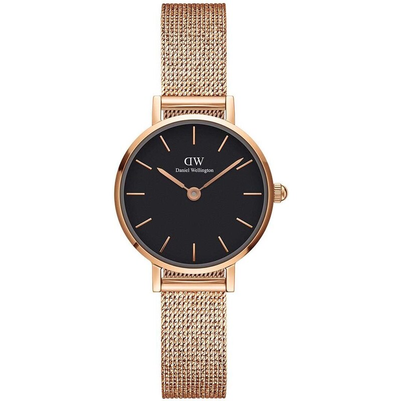 Hodinky Daniel Wellington Petite 24 Pressed Melrose růžová barva