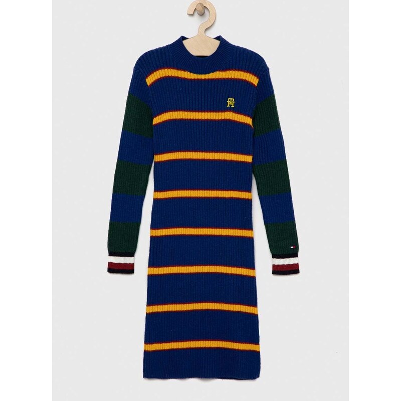 Tommy Hilfiger tmavomodrá barva, midi