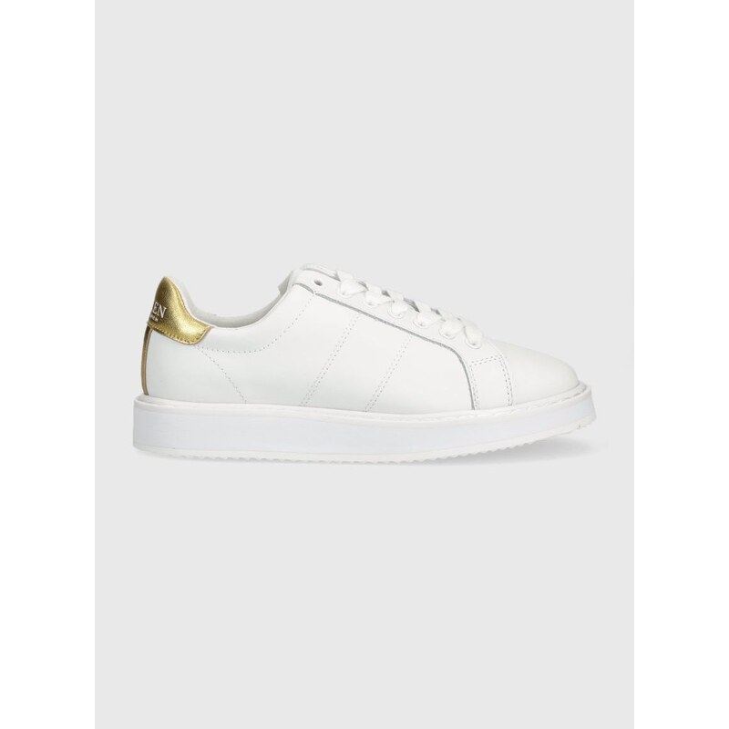 Kožené sneakers boty Lauren Ralph Lauren Angeline bílá barva, 80287600000000000