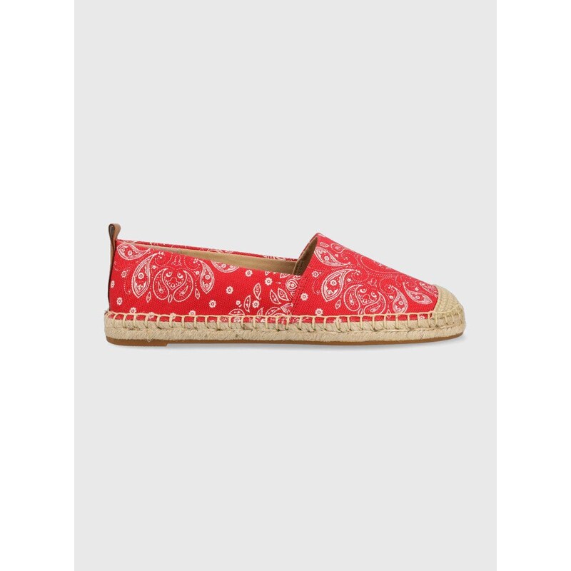 Espadrilky Lauren Ralph Lauren 802891444001 červená barva, 802891444001