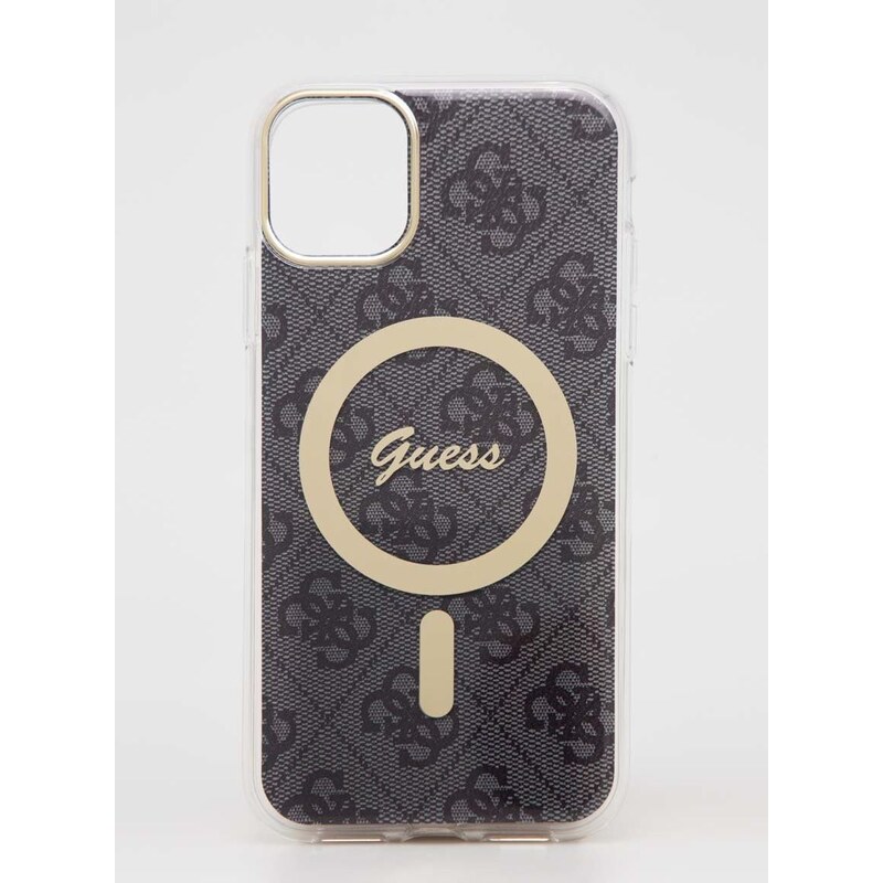 Pouzdro na telefon a nabíječka Guess iPhone 11 6,1'' černá barva