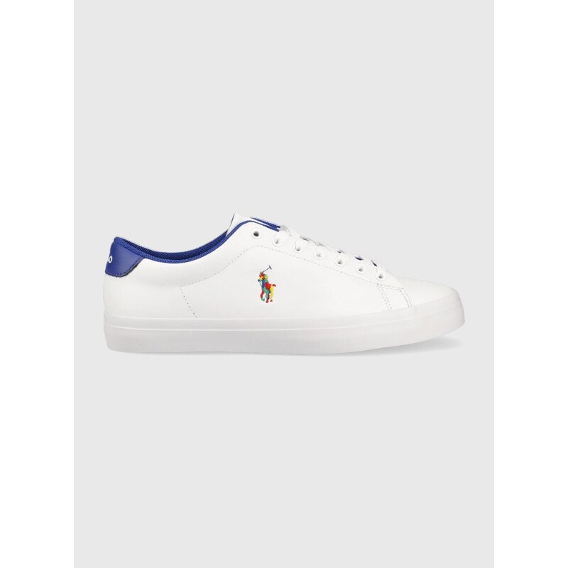 Kožené sneakers boty Polo Ralph Lauren LONGWOOD bílá barva, 816892339001