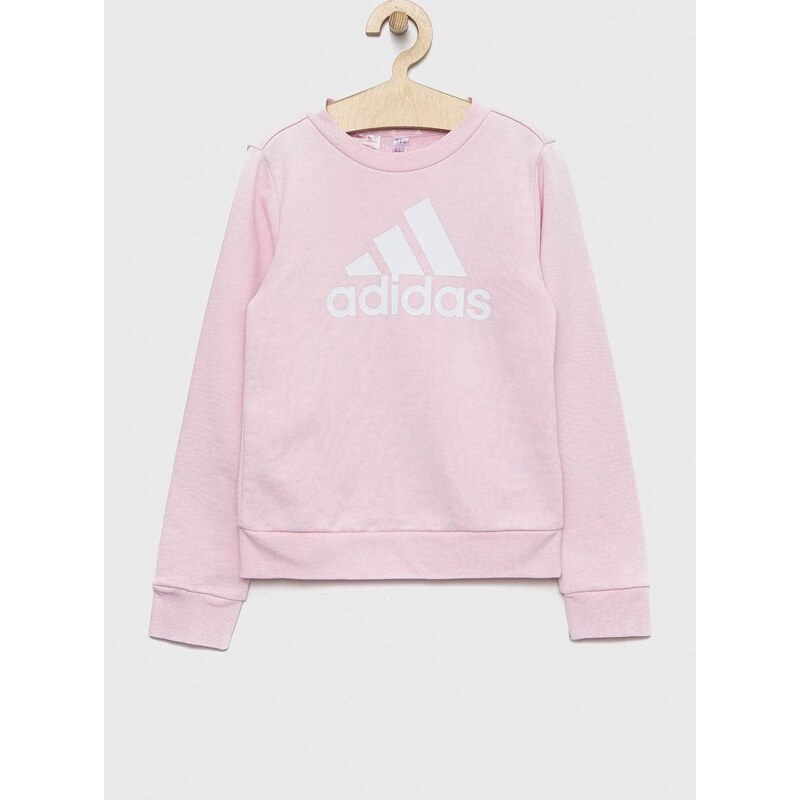 Dětská mikina adidas G BL růžová barva, s potiskem