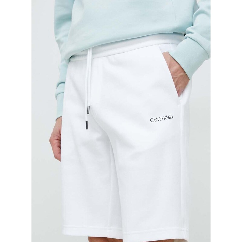 Kraťasy Calvin Klein pánské, bílá barva