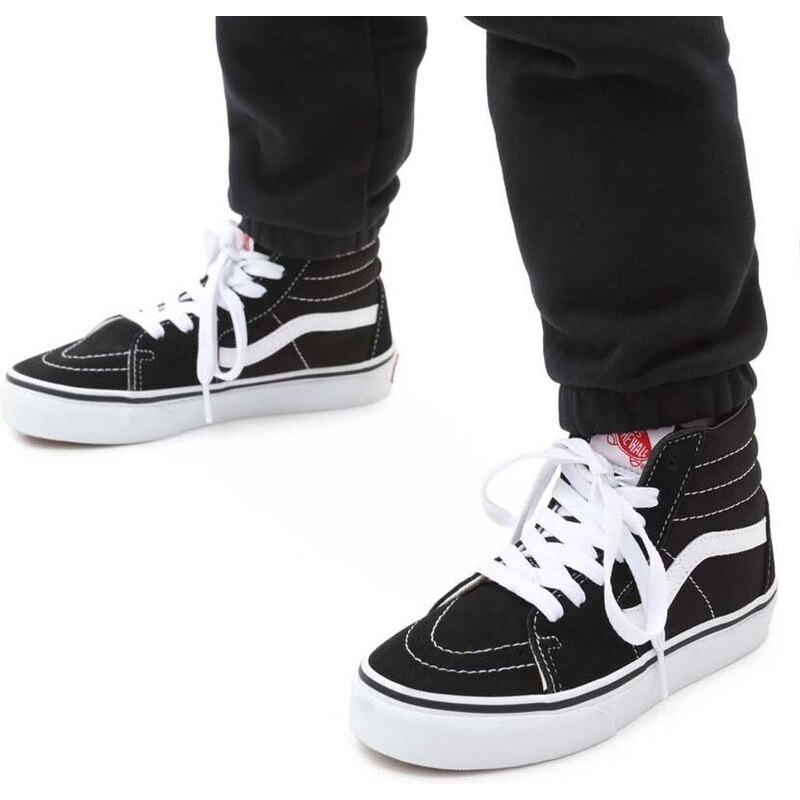 Dětské tenisky Vans UY SK8 Hi BLACK/TRUE WHIT černá barva