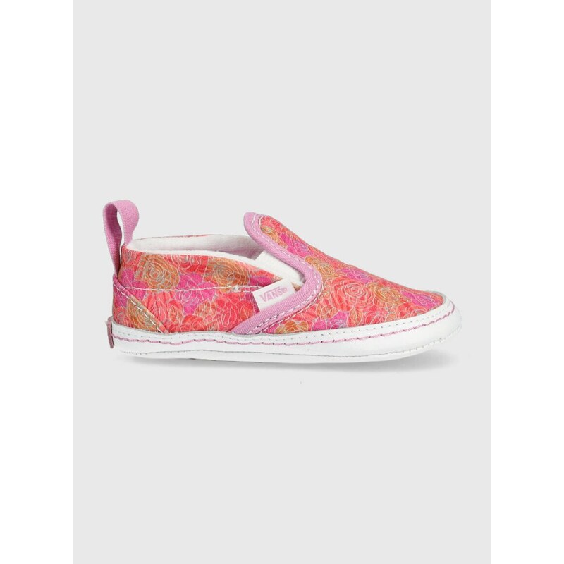 Dětské boty Vans IN Slip On V Crib ROSE MPINK růžová barva