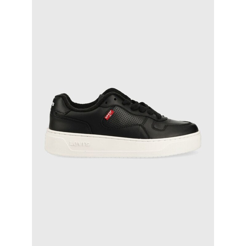 Kožené sneakers boty Levi's Glide S černá barva, D7522.0002