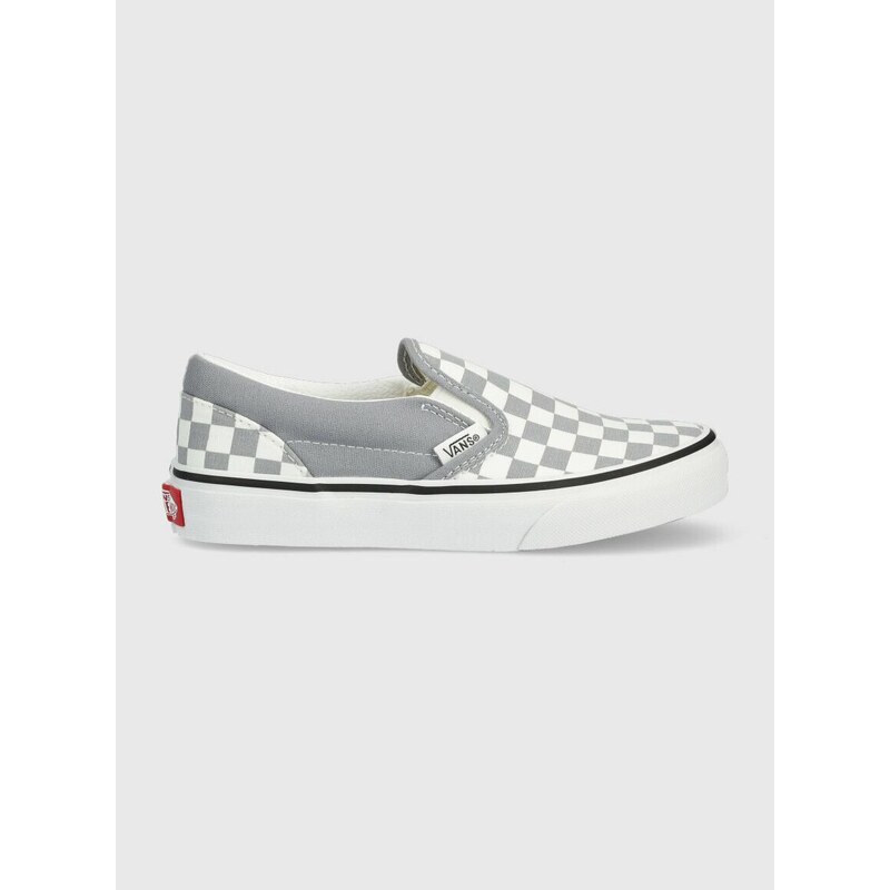 Dětské tenisky Vans UY Classic Slip On CTHR CHBD TRDWN šedá barva