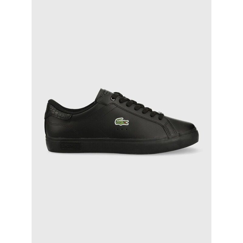 Kožené sneakers boty Lacoste POWERCOURT černá barva, 41SMA0030 - GLAMI.cz