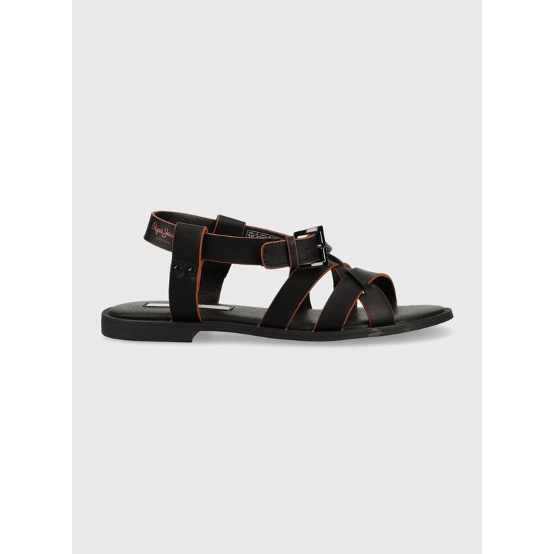 Sandály Pepe Jeans HAYES dámské, černá barva, PLS90573