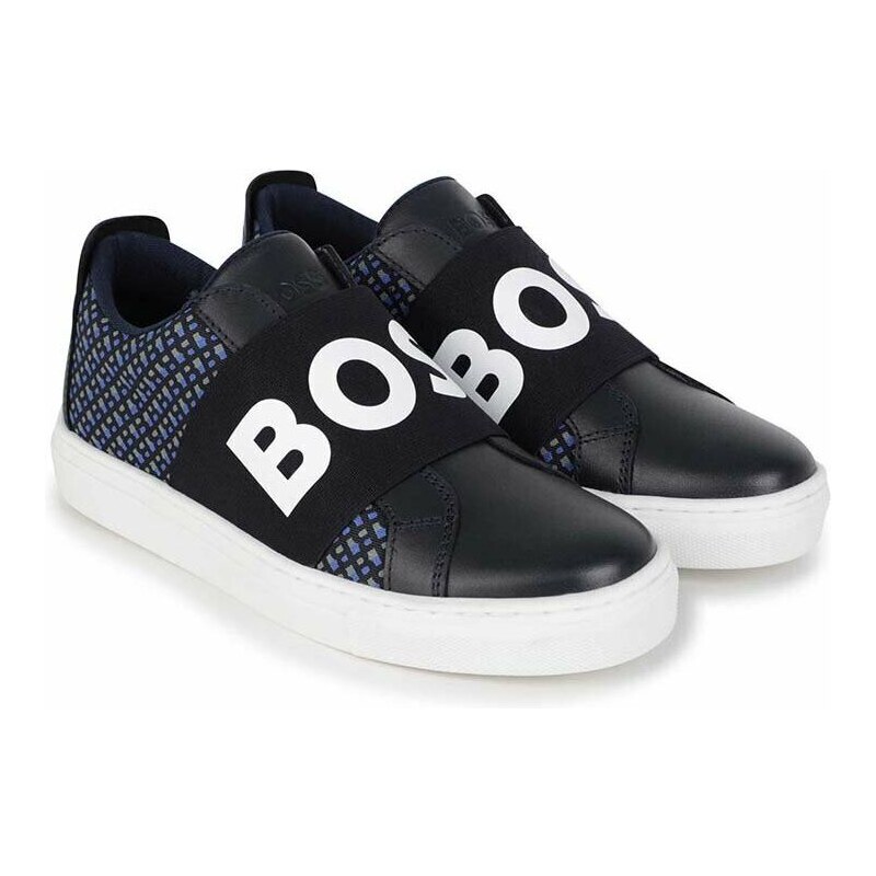 Dětské sneakers boty BOSS tmavomodrá barva