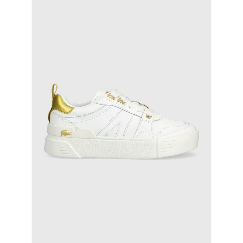 Kožené sneakers boty Lacoste L002 bílá barva, 45CFA0032