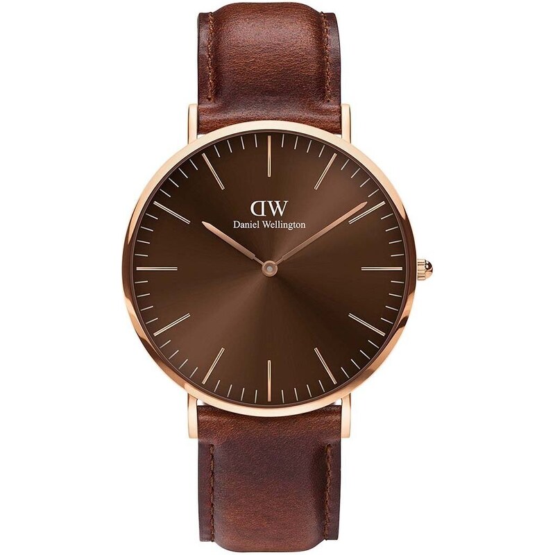 Hodinky Daniel Wellington hnědá barva