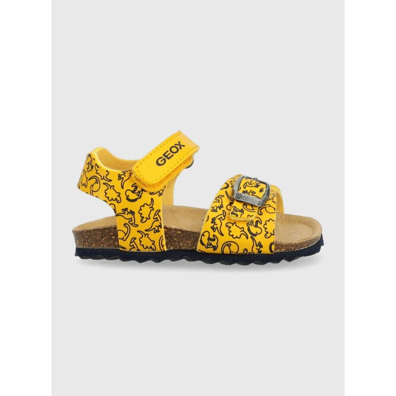 Dětské sandály Geox žlutá barva