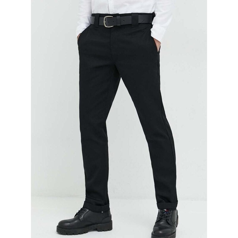 Kalhoty Dickies pánské, černá barva, přiléhavé, DK0A4XK8BLK1-BLACK