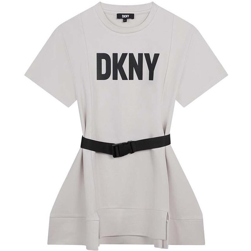 Dívčí šaty Dkny bílá barva, mini, oversize