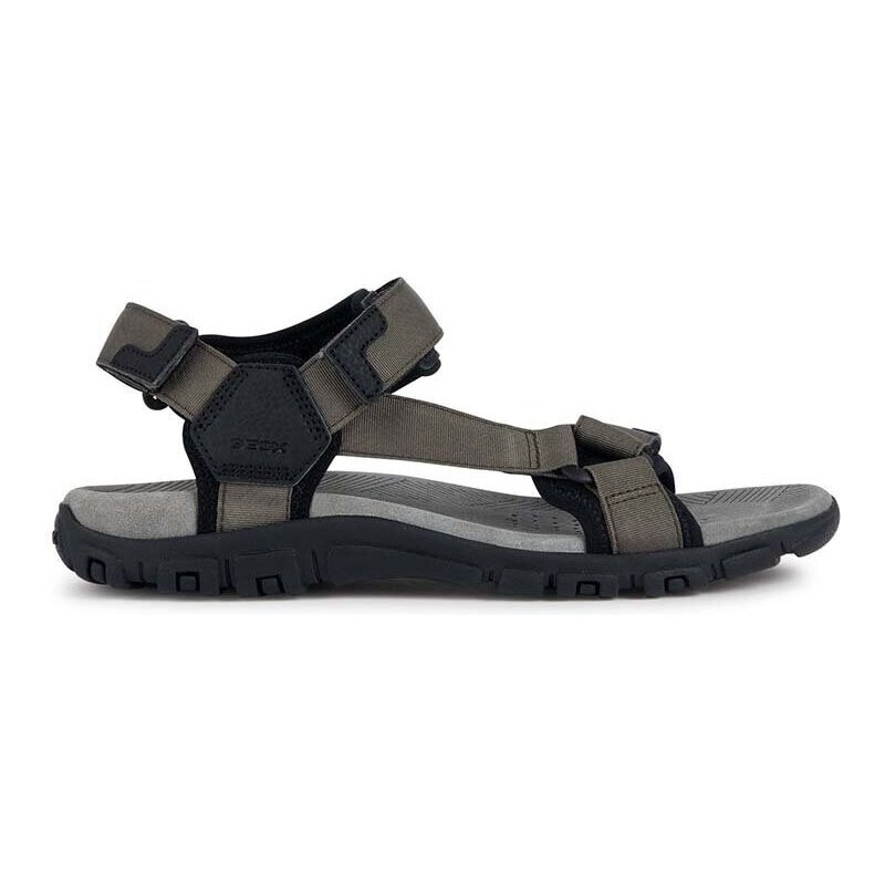 Sandály Geox UOMO SANDAL STRADA pánské, zelená barva