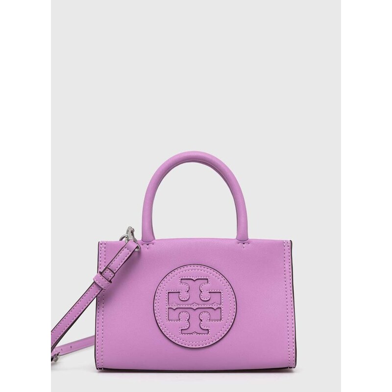 Kabelka Tory Burch Ella Bio Mini Tote- Bright Amethyst fialová barva