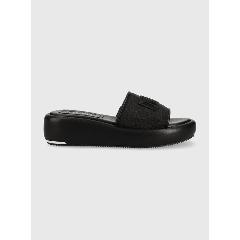 Pantofle Dkny ODINA dámské, černá barva, na platformě, K1387191