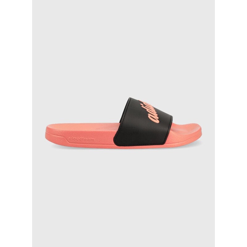 Pantofle adidas dámské, oranžová barva