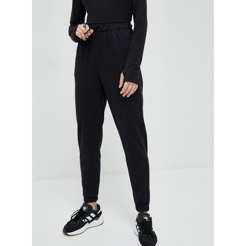 Tréninkové kalhoty Calvin Klein Performance Essentials černá barva, hladké