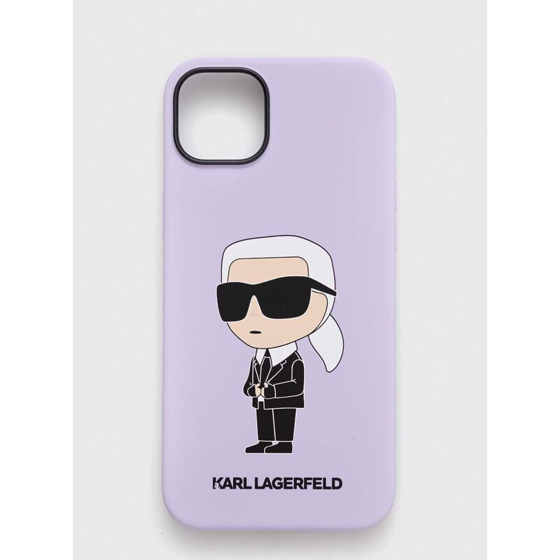 Obal na telefon Karl Lagerfeld iPhone 14 Plus 6,7" fialová barva