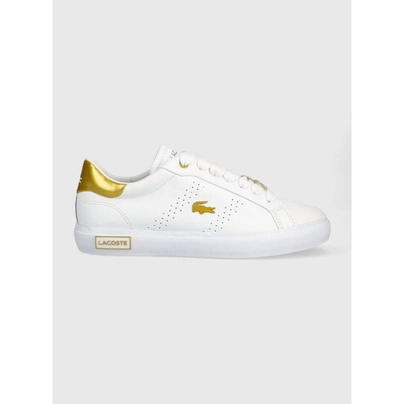 Kožené sneakers boty Lacoste Powercourt 2.0 bílá barva, 45SFA0034