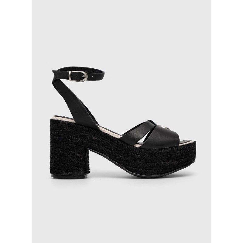 Kožené sandály Pepe Jeans TAFFY černá barva, PLS90602