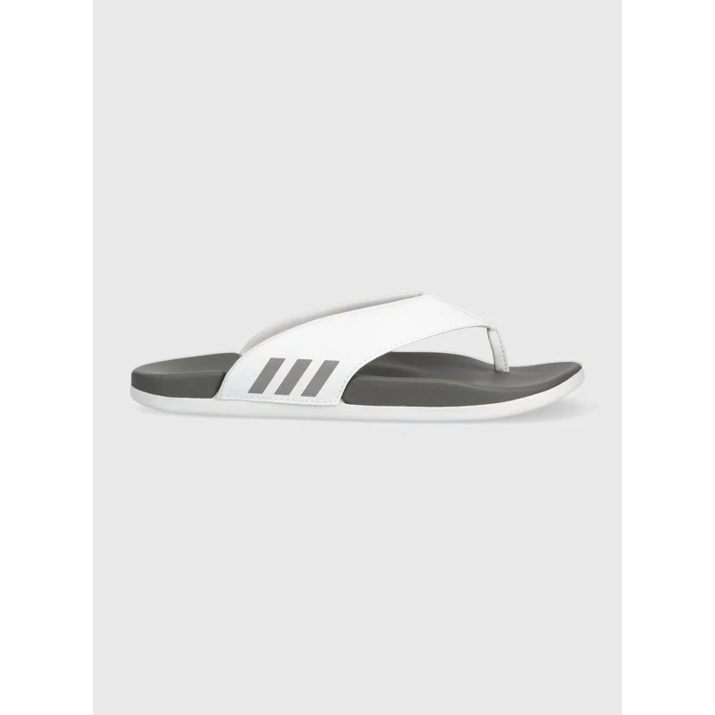 Žabky adidas dámské, šedá barva, na plochém podpatku - GLAMI.cz