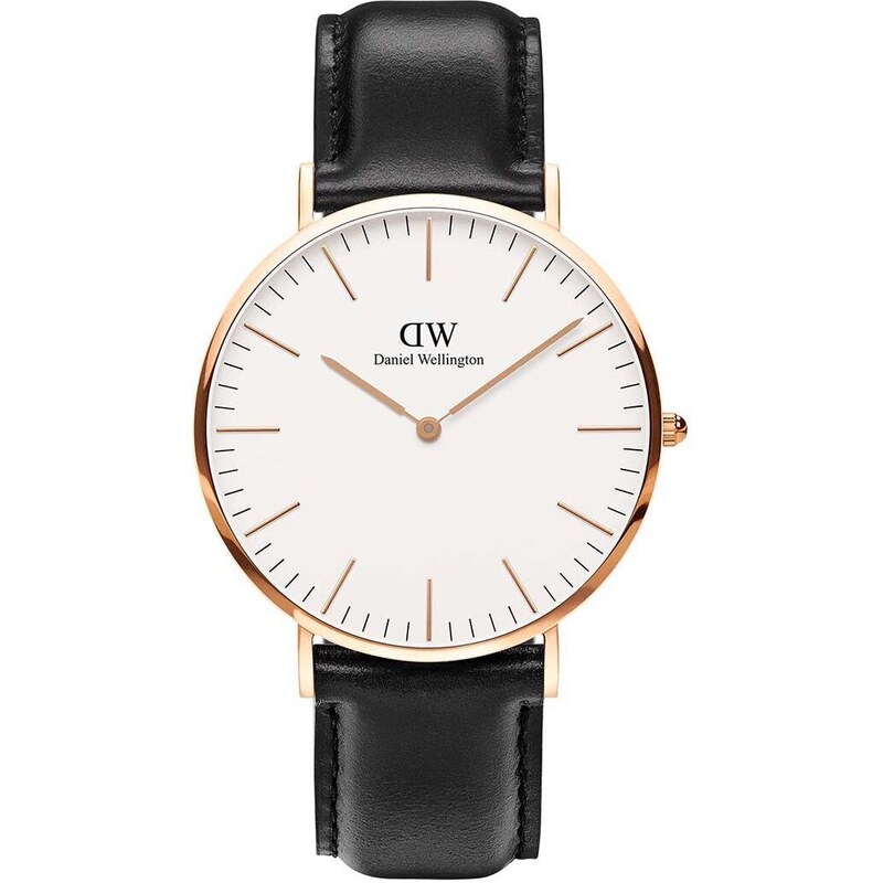 Hodinky Daniel Wellington Classic 40 Sheffield RG černá barva