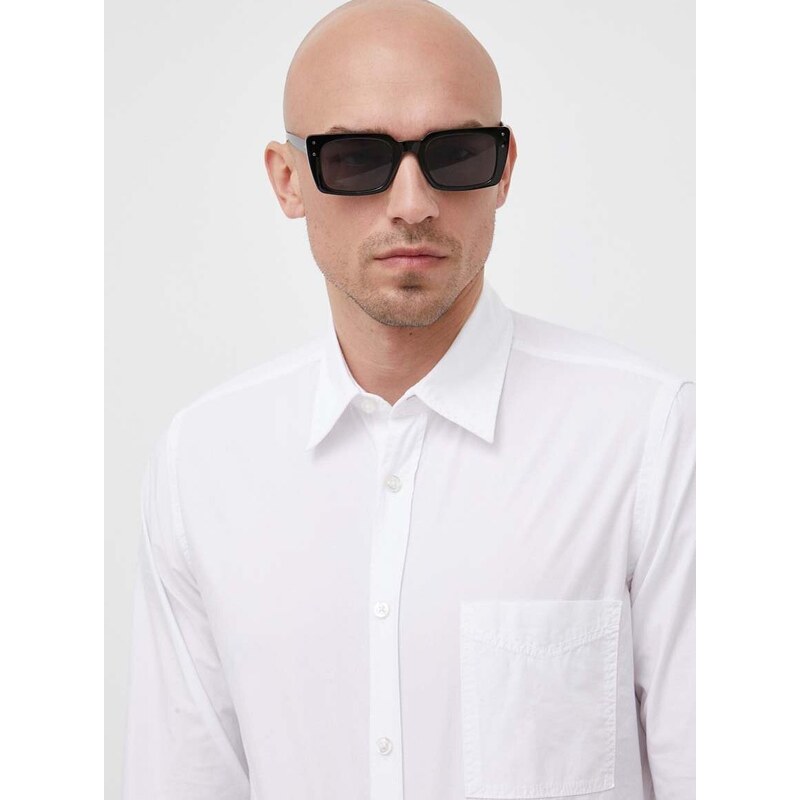 Košile BOSS BOSS ORANGE bílá barva, regular, s klasickým límcem