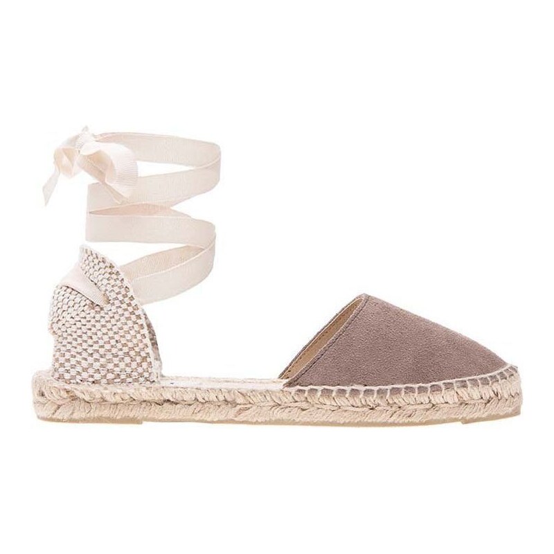 Semišové espadrilky Manebi Flat Valenciana Espadrilles hnědá barva, K 1.9 P0