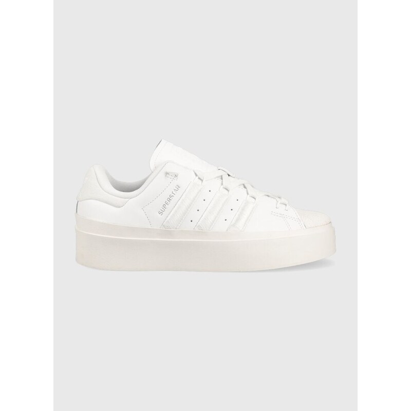 Kožené sneakers boty adidas Originals Superstar Bonega bílá barva