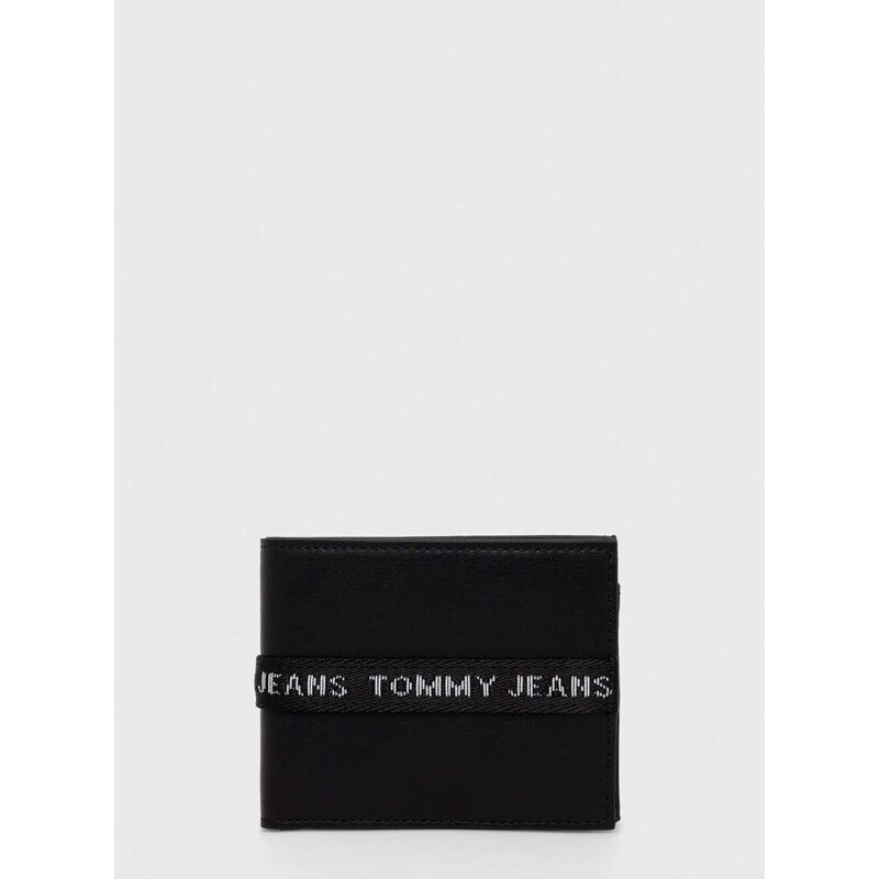 Peněženka Tommy Jeans černá barva
