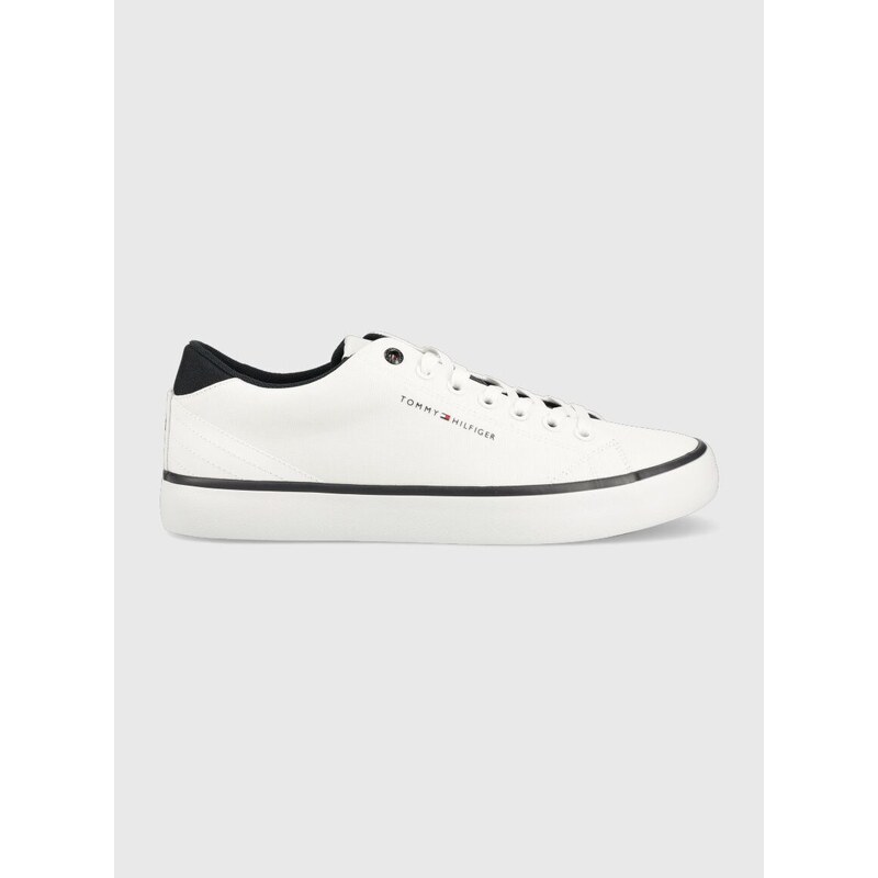 Tenisky Tommy Hilfiger TH HI VULC CORE LOW pánské, bílá barva, FM0FM04685