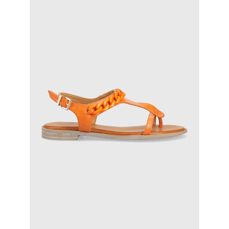 Sandály Mustang dámské, oranžová barva, 1388809