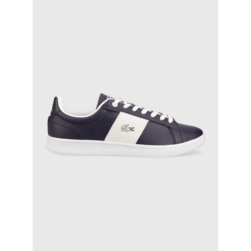 Sneakers boty Lacoste Carnaby Pro Leather Colour Contrast tmavomodrá barva, 45SMA0060