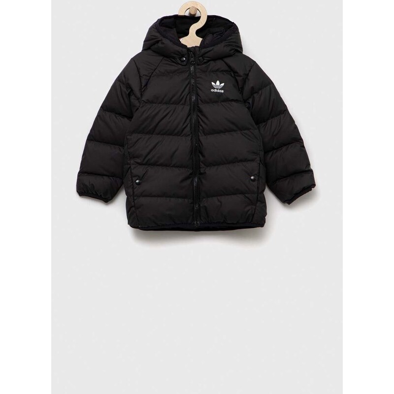 Dětská péřová bunda adidas Originals DOWN JACKET černá barva