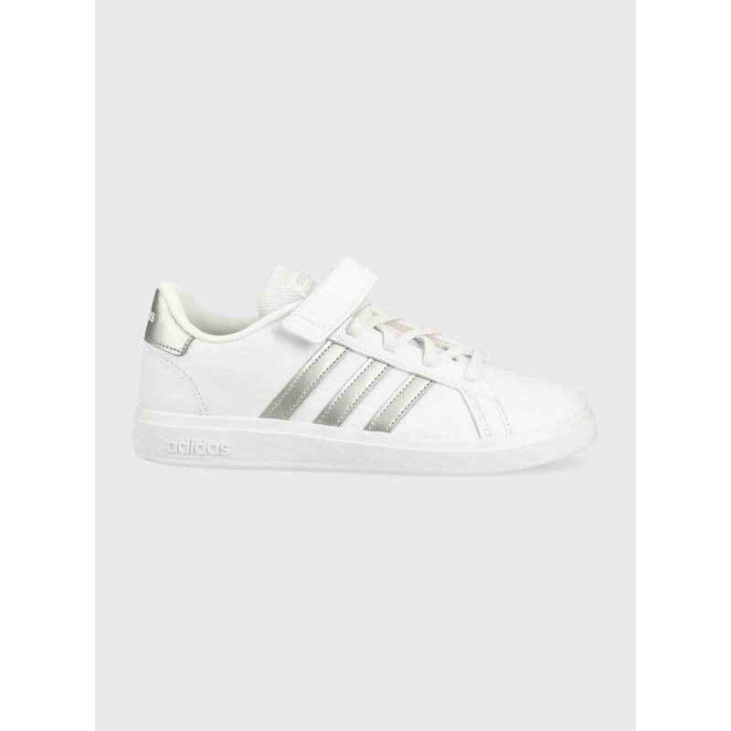 Dětské sneakers boty adidas GRAND COURT bílá barva