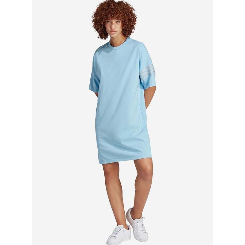Šaty adidas Originals Adicolor Neuclassics Tee Dress mini, oversize, IB7308-blue