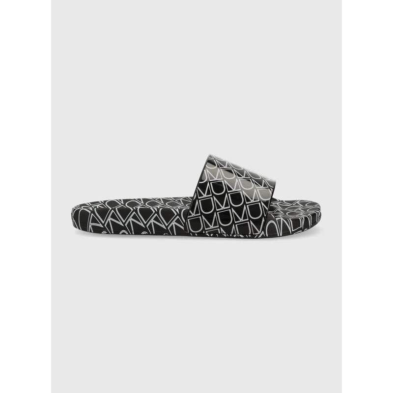 Pantofle Calvin Klein POOL SLIDE - RTW P dámské, černá barva, HW0HW01782