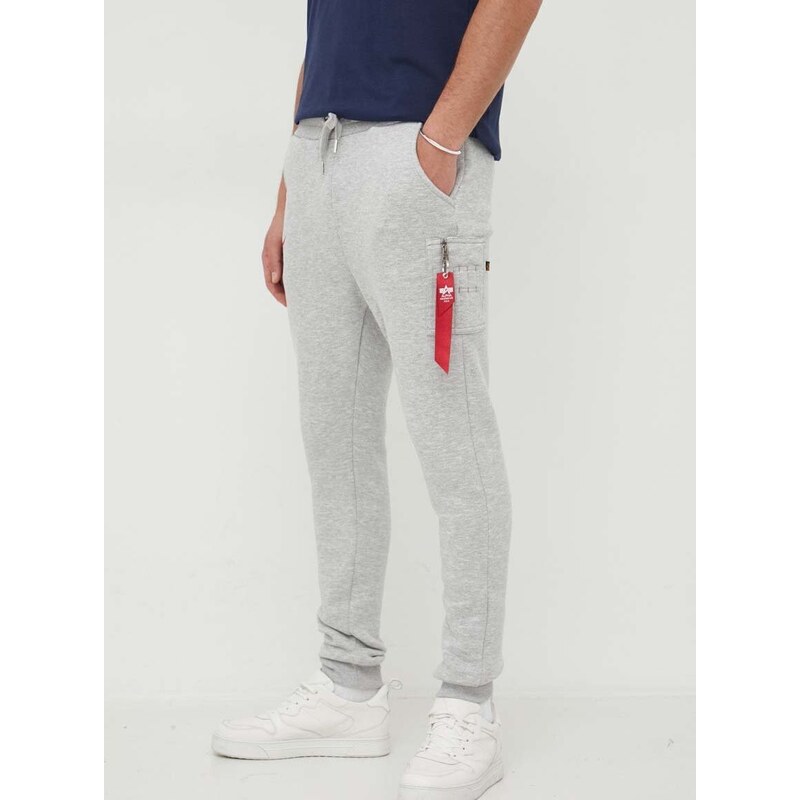 Tepláky Alpha Industries NASA Cargo Sweat Jogger šedá barva, 118369.17