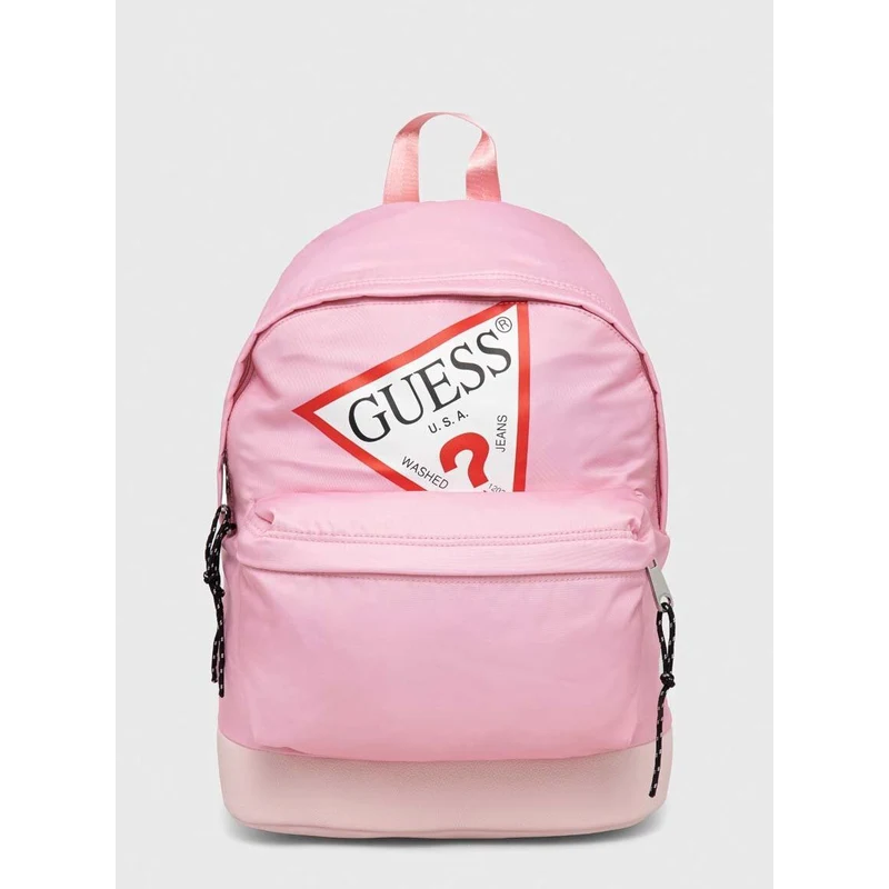 Dětský batoh Guess růžová barva, velký, s potiskem - GLAMI.cz